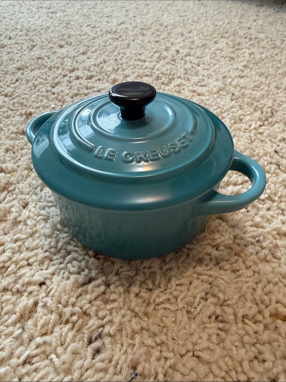 Le Creuset Teal Round Dutch Oven with Black Knob